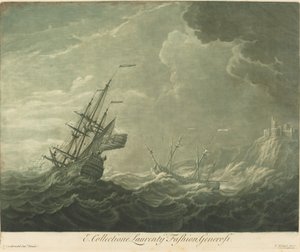 Shipping Scene from the Collection of Lawrence Fashion by Elisha Kirkall after Willem van de Velde the Younger