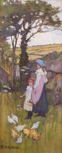 Feeding the Chickens by Elizabeth Adela Stanhope Forbes