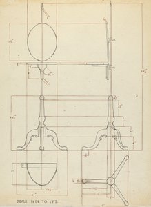Pole Screen and Candlestand by Elizabeth Curtis