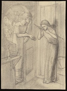 Clerk Saunders by Elizabeth Eleanor (1834 62) Siddal