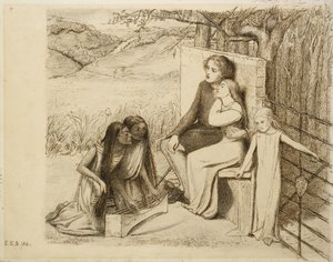 Two Lovers, 1854 by Elizabeth Eleanor Siddal
