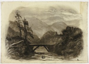 Mountain Stream with Small Bridge II by Elizabeth Murray