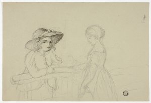 Two Girls at Gate