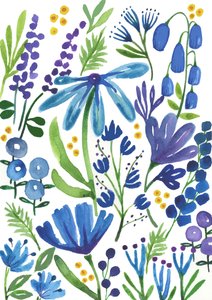 Blue Flowers, 2018 by Elizabeth Rider