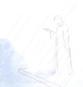 As the priest made the holy sign of the cross, and gave us his blessing, so also did Christ our High Priest by Elizabeth Wang
