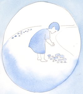 As we offer our sins to God, in repentance, He accepts them as a gift, as when a mother accepts a pebble from a child as a jewel, 2002 by Elizabeth Wang