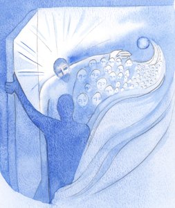 At the Ascension Christ, our brother, returned to the Father in triumph and opened a pathway to Heaven for us, 2001 by Elizabeth Wang
