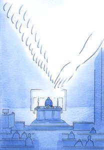 At the Consecration the Holy Spirit, by a mere 