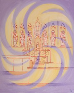 Before the tabernacle, we are in the Presence of the living God, whose Triune glory fills the Church by Elizabeth Wang