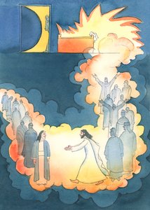 Christ rushed to see Abraham in the underworld