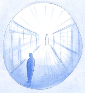 Christ showed me a road leading towards Him, and explained how - by my own will - I become distracted from the important goal. by Elizabeth Wang