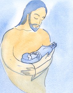 Christ showed me that in my present suffering I am as if lying in the Father