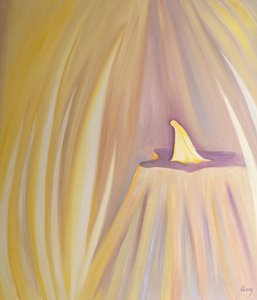 Even the Virgin Mary, whose holiness is honoured by the Angels, bows low before the Father in reverent worship by Elizabeth Wang