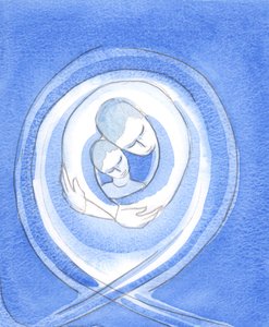 God the Father loves each one of us with a passionate love, and holds us in His tender embrace by Elizabeth Wang