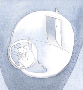 He climbed into the innermost room of my heart, to sit silently in companionship, holding my hand. by Elizabeth Wang