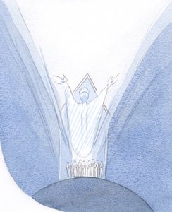 Here, during Mass, Christ is Really Present with us, on Earth, praying to the Father, with us gathered around Him. by Elizabeth Wang