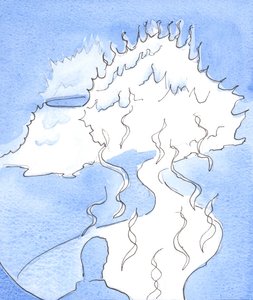 I was shown a representation of the Godhead: a mountain of fire, the top of which moved towards me and touched me with Divine sweetness by Elizabeth Wang