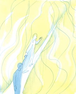 If someone remains united to Christ, on the pathway to death, Christ guides that soul on the narrow way, leading her by the hand into the Fire of the Godhead in safety by Elizabeth Wang