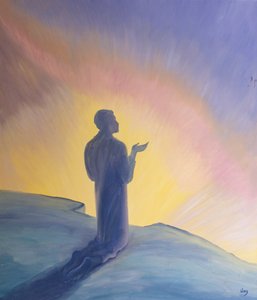 In his life on earth Jesus prayed to His Father with praise and thanks by Elizabeth Wang
