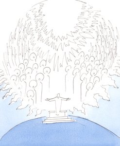 It is as though Heaven has descended as far as a church sanctuary, 2004 by Elizabeth Wang