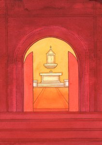 Jesus Christ is truly present in the Blessed Sacrament in the tabernacle by Elizabeth Wang