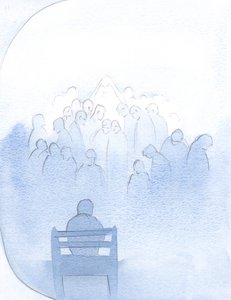 Mary waited peacefully, as I listed all the dear ones in prayer - priests and many others by Elizabeth Wang