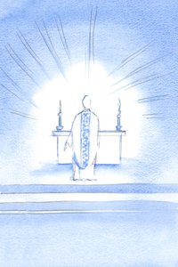 On the feast of the Visitation, Christ appeared, wearing a golden chasuble in honour of His Holy Mother Mary