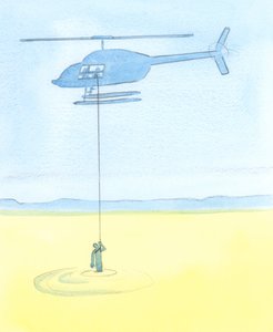 People are helped by our intercessions for them in prayer as surely as a desperate person caught in a quicksand is helped by friends who winch him to safety from a helicopter by Elizabeth Wang