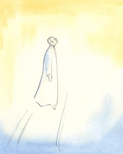 Pope John Paul II soars on high, after his death, proceeding swiftly into Heaven, so complete was his union with God, and so great his holiness, simplicity and purity by Elizabeth Wang