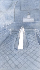 She who is pure like Christ, stood amongst these Dominican friars in Oxford who live for Her Son, bound by their three-fold vows, 2000