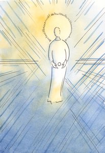 St Anne Conceived in Her Womb the Immaculate One, Like a Host; the Virgin Mary, Who Would Become the Mother of God by Elizabeth Wang