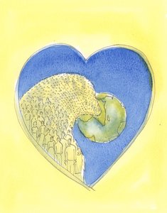 The Heart of Jesus Christ our Saviour is so vast that it contains the whole universe, our world, and everyone on it by Elizabeth Wang