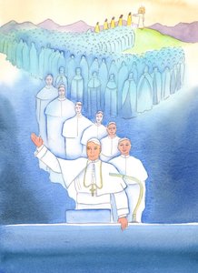 The Pope, the Bishop of Rome, is the chief Bishop, and the focus of unity in the Church