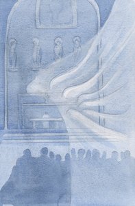 The angels adore Christ in the Holy Eucharist