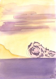 The liturgy is like a huge ocean wave. If we actively plunge in, it can carry us to the shores of Heaven, 2003 by Elizabeth Wang