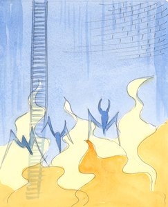 To commit grievous sin is like climbing down towards Hell, where the suffering of unrepentant sinners is so great that it can be pictured as 