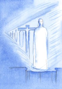 We can meet Christ in the Blessed Sacrament on the altar; in His Person and His Presence, we can touch every stage of Christ