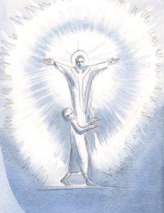 When a soul is empty of all vain desires, Christ fills it with His light, in Holy Communion; and as Christ praises His Father, in the Spirit, God praises God, in God, in bliss and radiance by Elizabeth Wang