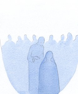 When the child Jesus was found in the Temple, He leaned forward, quietly explaining to His Holy Mother (with infinite kindness) that His work had already begun.