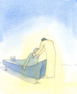 When we are ill, and Christ comes to us in Holy Communion, it