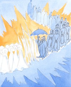 Whenever we honour the Presence of Jesus in the Blessed Sacrament the angels and saints join us in our worship