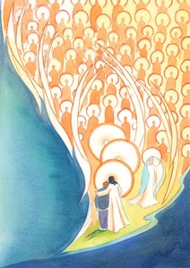 Whenever we pray in the name of Jesus, even in darkness or loneliness, we share in the life of the whole company of Heaven