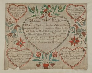 Pa. German Birth and Baptismal Certificate