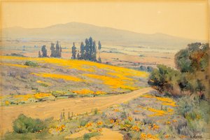 California Spring Landscape by Elmer Wachtel