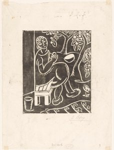 Woman on a Bench by Else Berg (signed by artist)
