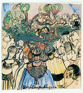 The snake-dancer in Tiba