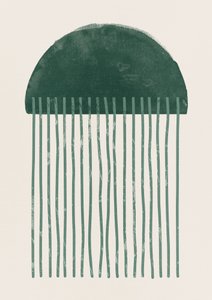 Earthy Green Abstract Flow