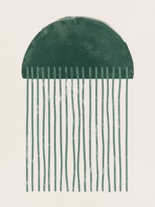 Minimalist Green Rain