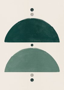 Modern Green Semicircles