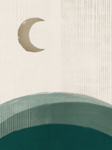 Serene Green Moonscape by Ema Paraschiv